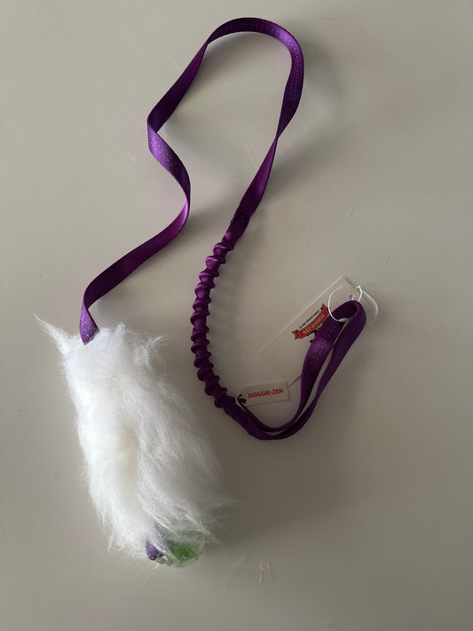 Doggie-zen Bungee Sheepskin chaser with amazing Squeaker Small