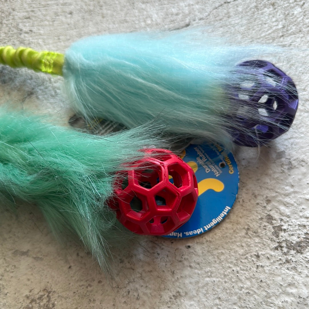 Doggie-zen Elastisk fuskpälskampis S med Hol-ee Roller