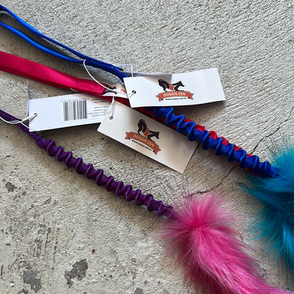 Doggie-zen Elastisk trækkelegetøj med kunstpels og Orbee-Tuff Raspberry